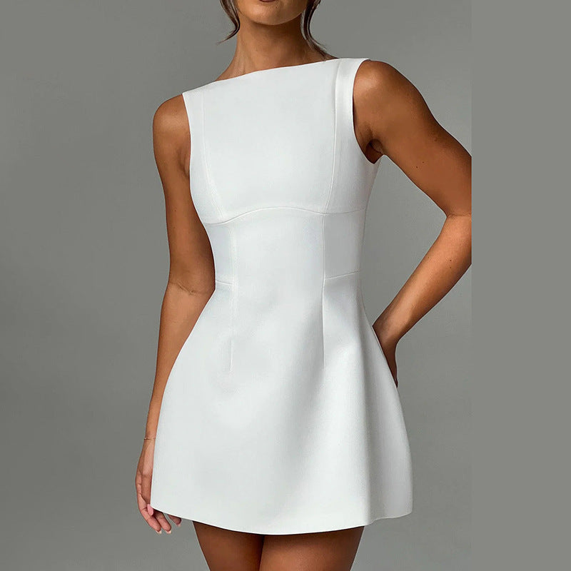 Sexy Rückenfreies Mini-Kleid – Sommer Street Style